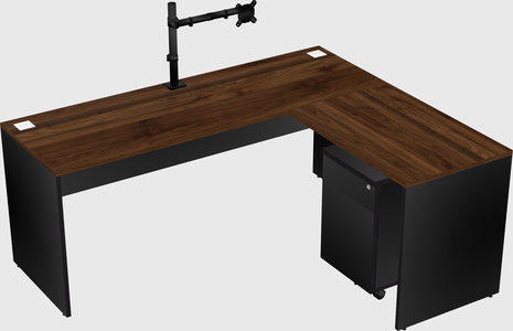 L-shaped office desk