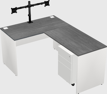 L-shaped office desk