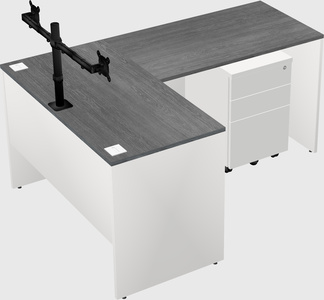 L-shaped office desk