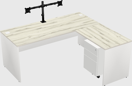 L-shaped office desk