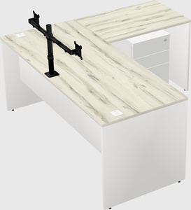 L-shaped office desk