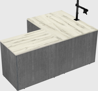 L-shaped office desk