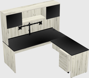 L-shaped office desk