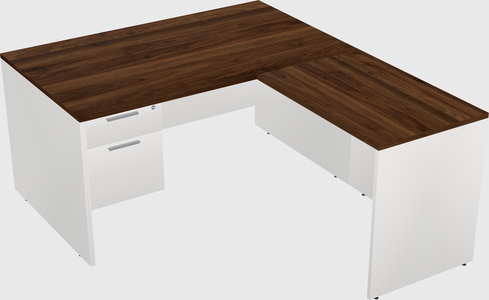 L-shaped office desk