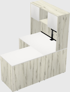 L-shaped office desk