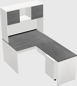L-shaped office desk