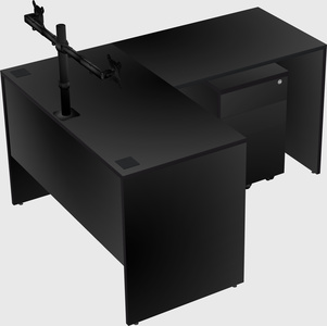 L-shaped office desk