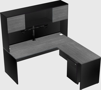 L-shaped office desk