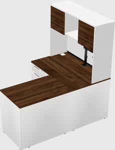 L-shaped office desk