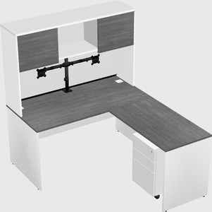 L-shaped office desk