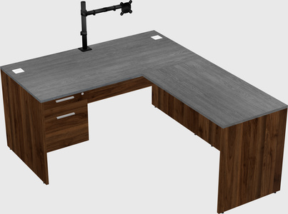 L-shaped office desk