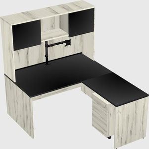 L-shaped office desk