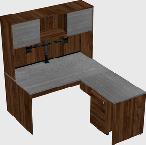 L-shaped office desk