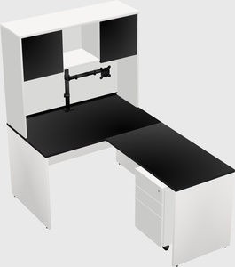 L-shaped office desk
