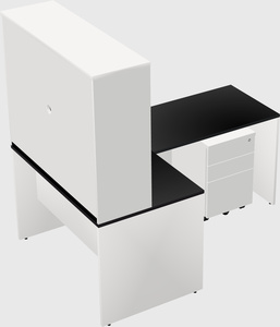 L-shaped office desk