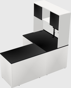 L-shaped office desk