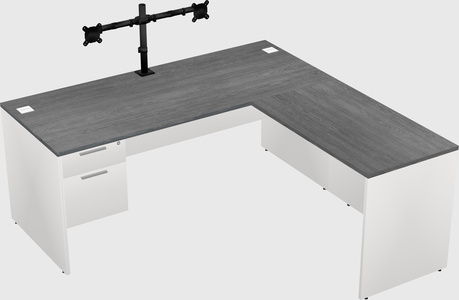 L-shaped office desk