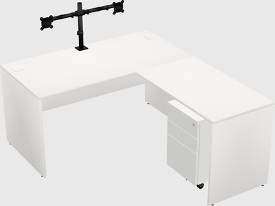L-shaped office desk