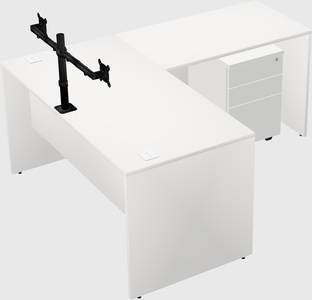 L-shaped office desk