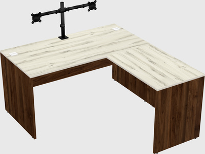 L-shaped office desk