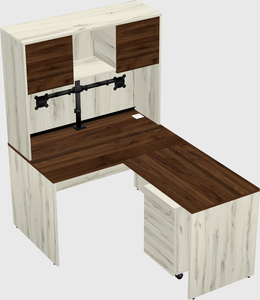 L-shaped office desk