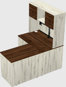 L-shaped office desk