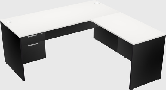 L-shaped office desk