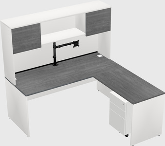 L-shaped office desk