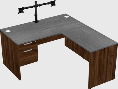 L-shaped office desk