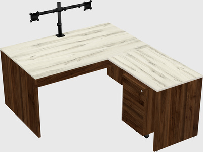 L-shaped office desk