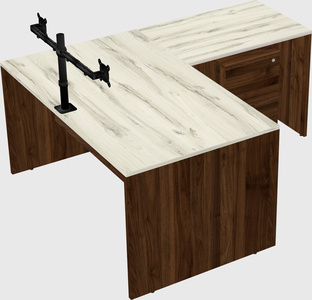 L-shaped office desk