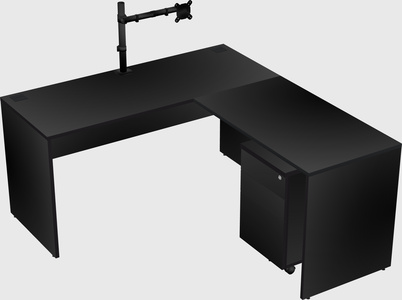 L-shaped office desk