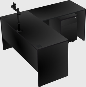 L-shaped office desk