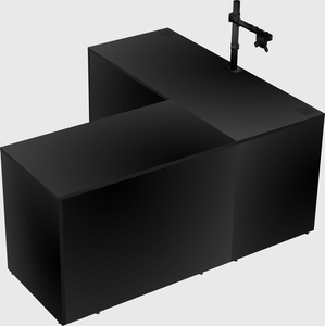 L-shaped office desk