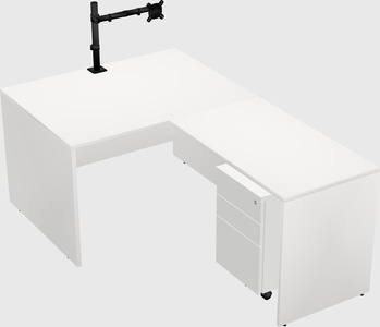 L-shaped office desk