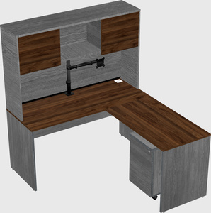 L-shaped office desk