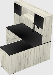 L-shaped office desk
