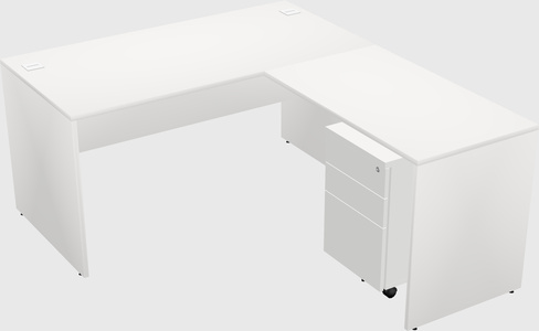 L-shaped office desk