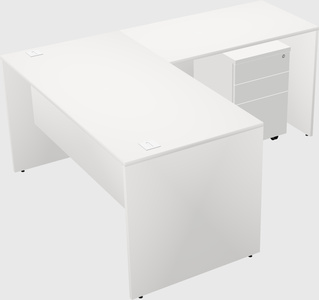 L-shaped office desk