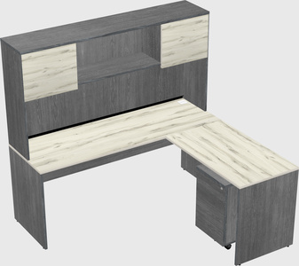 L-shaped office desk