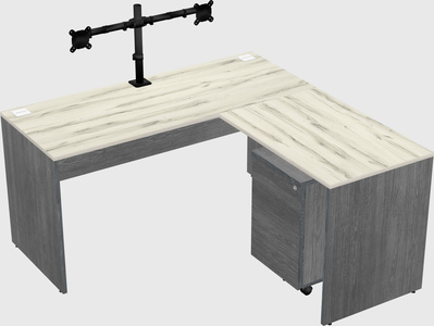 L-shaped office desk