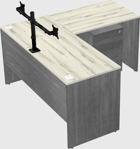 L-shaped office desk