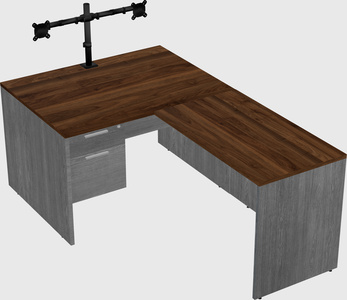 L-shaped office desk