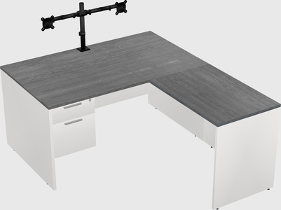 L-shaped office desk