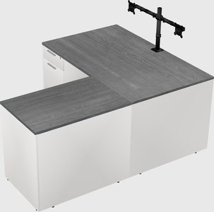L-shaped office desk