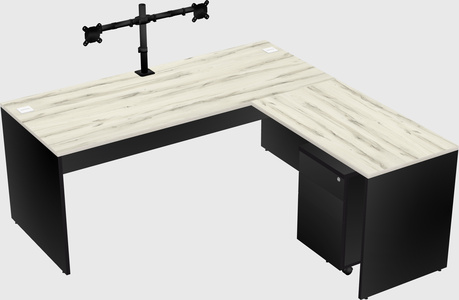 L-shaped office desk