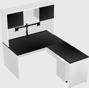 L-shaped office desk