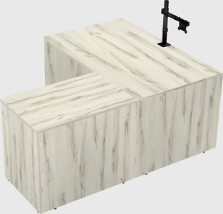 L-shaped office desk