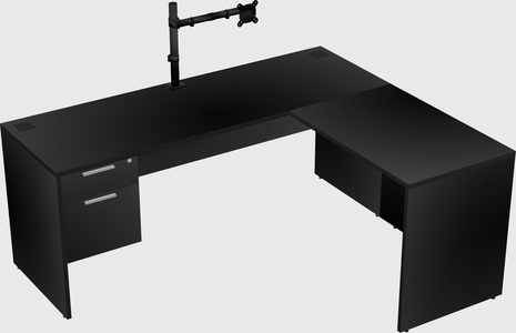 L-shaped office desk