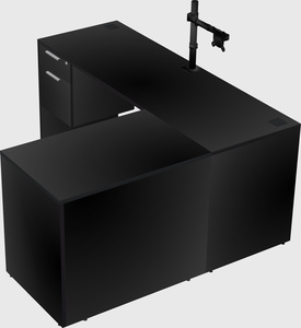 L-shaped office desk